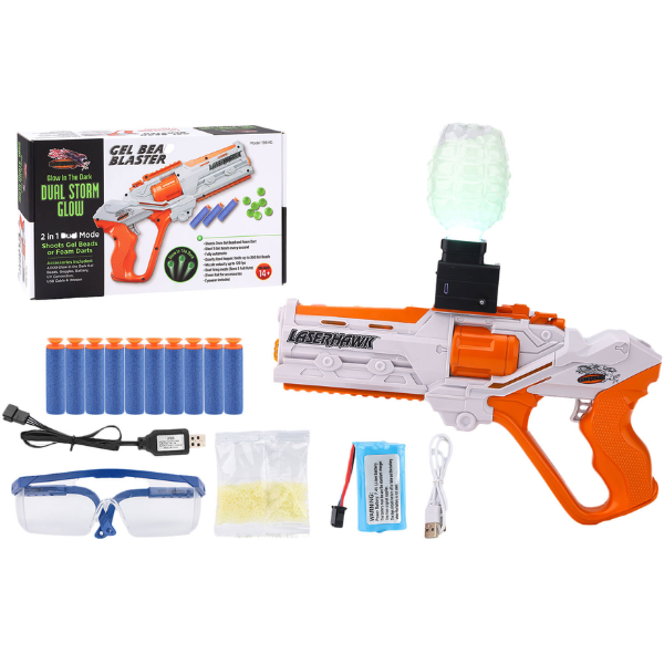 PISTOLA BLASTER GEL DUAL STORM GLOW MODEL 1964G